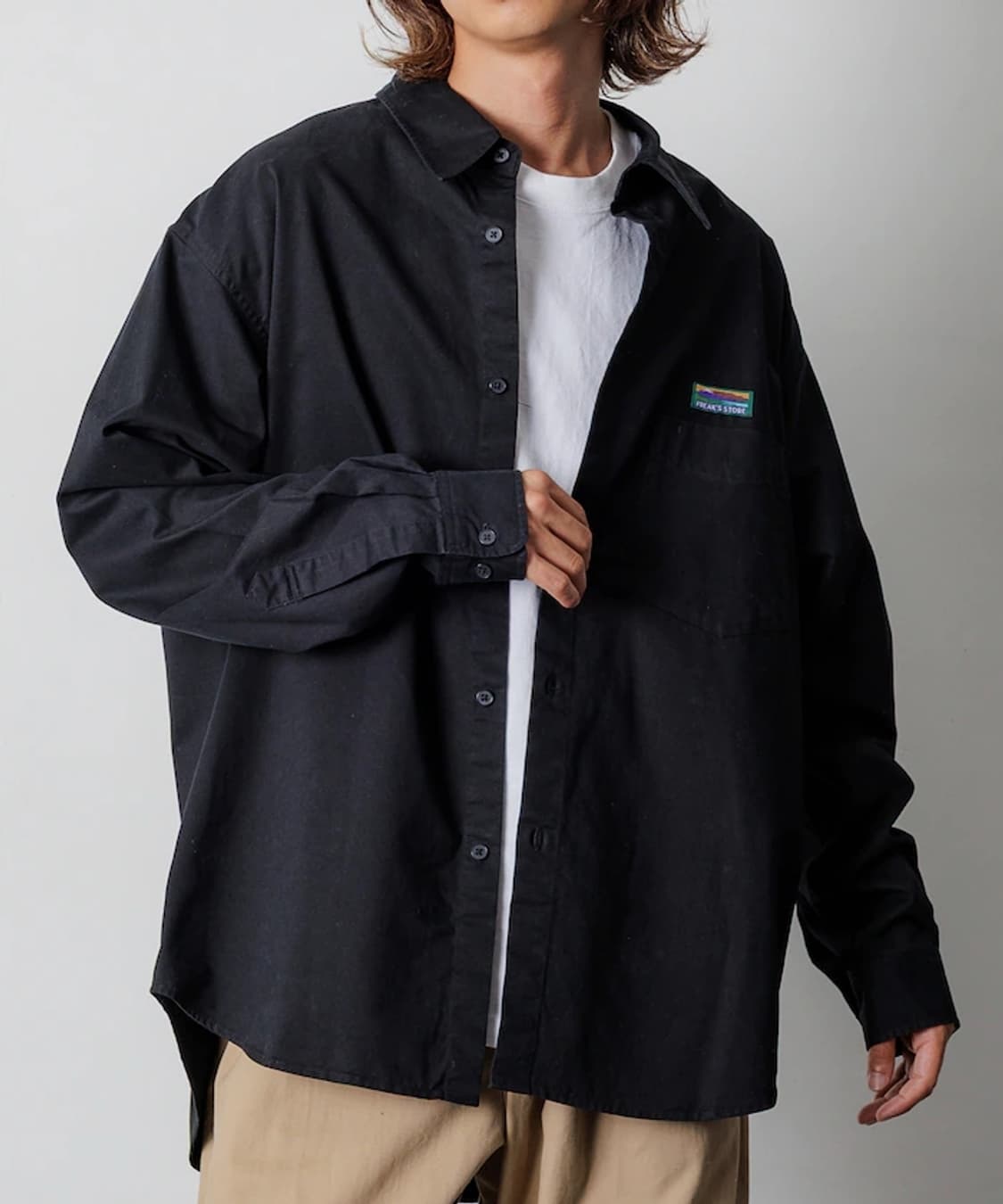 프릭스스토어 릴렉스핏 가먼트다잉 셔츠 L사이즈 새상품 상품이미지1