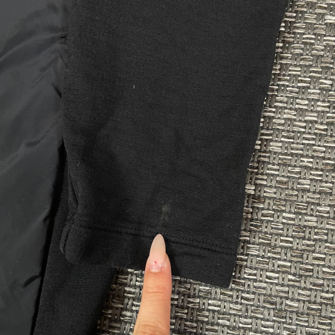 노스페이스 블랙 나일론 면 혼방 집업 자켓 100 상품이미지5