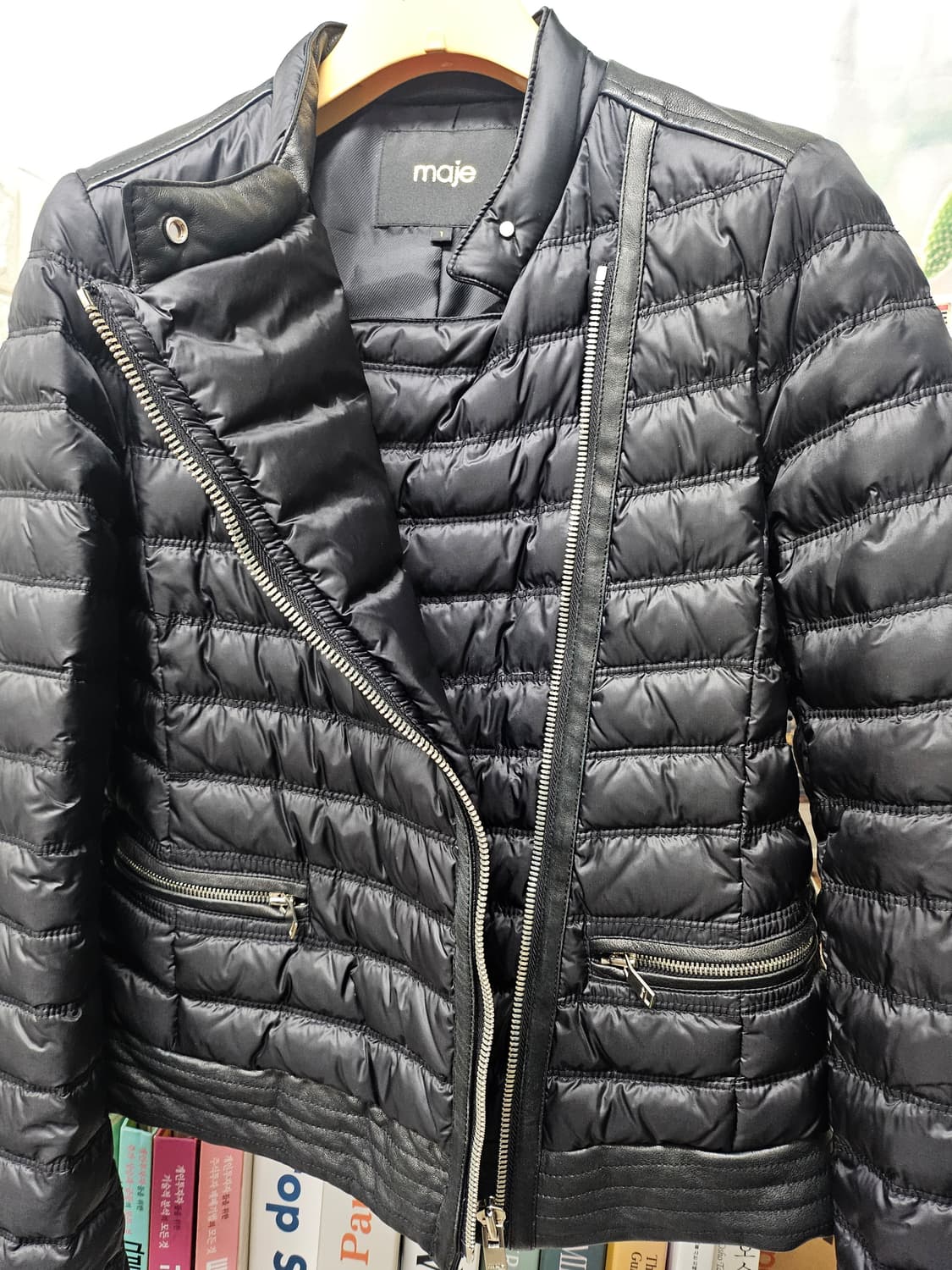 마쥬 여성 경량패딩 44~마른55 양가죽배색 WL86 상품이미지5