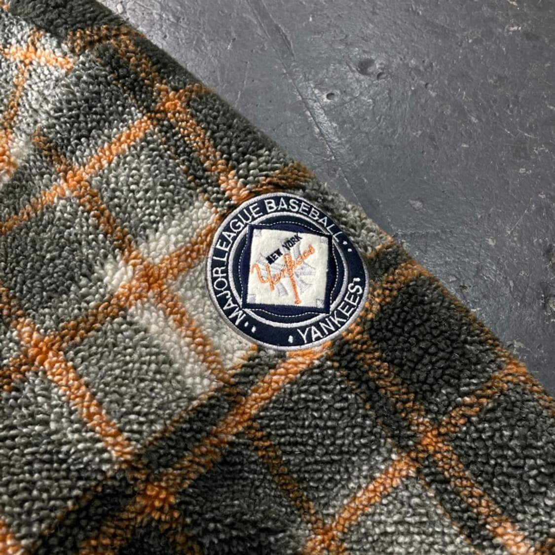 100-105 MLB 양키즈 타탄 체크 후리스 상품이미지4