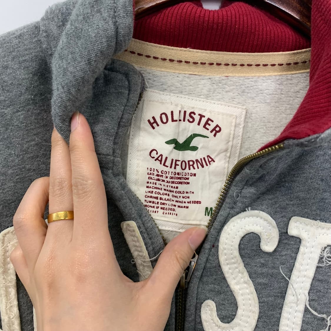 홀리스터 y2k 와투케 그레이 코튼 져지 상품이미지4