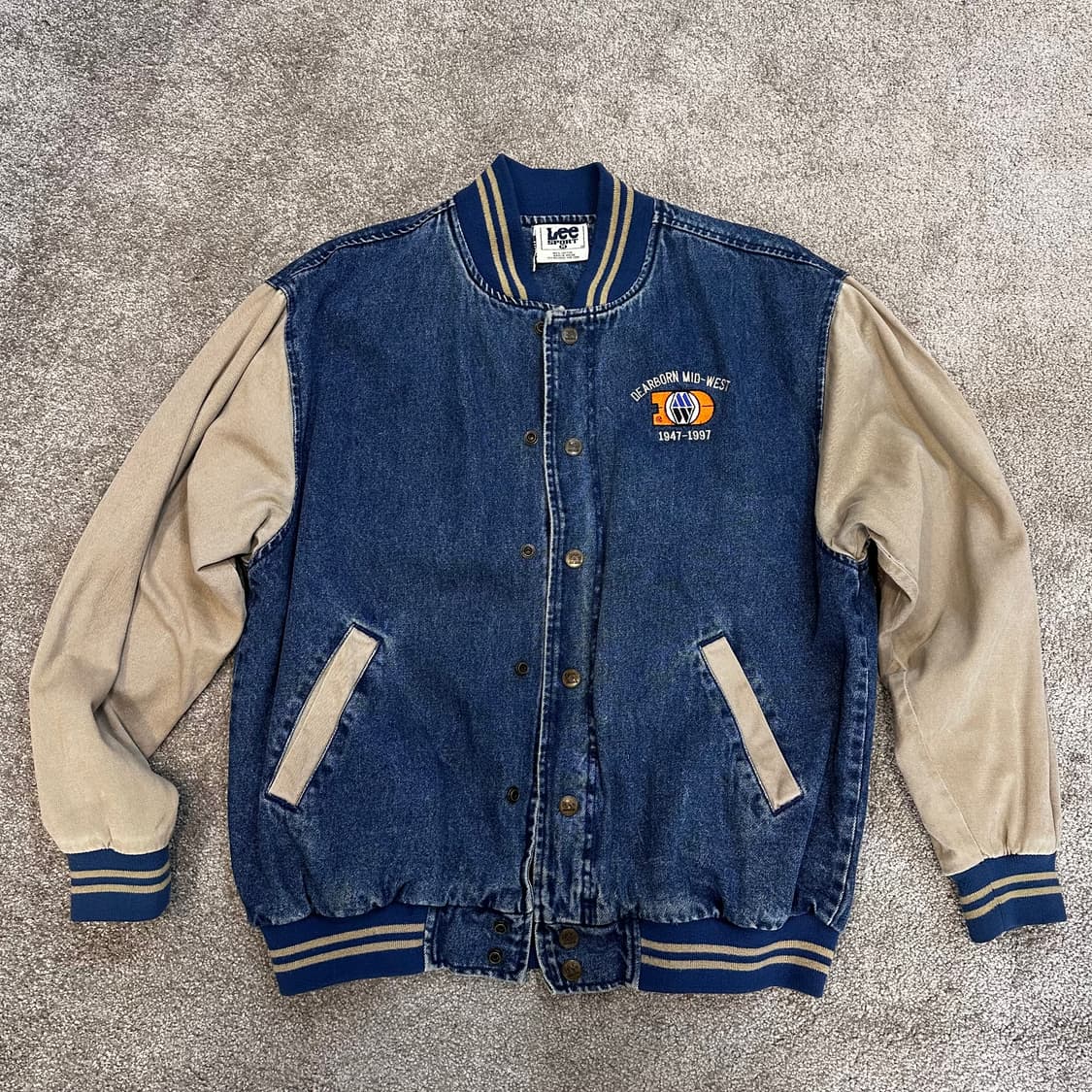 리 올드스쿨 데님 바시티 자켓L 상품이미지6