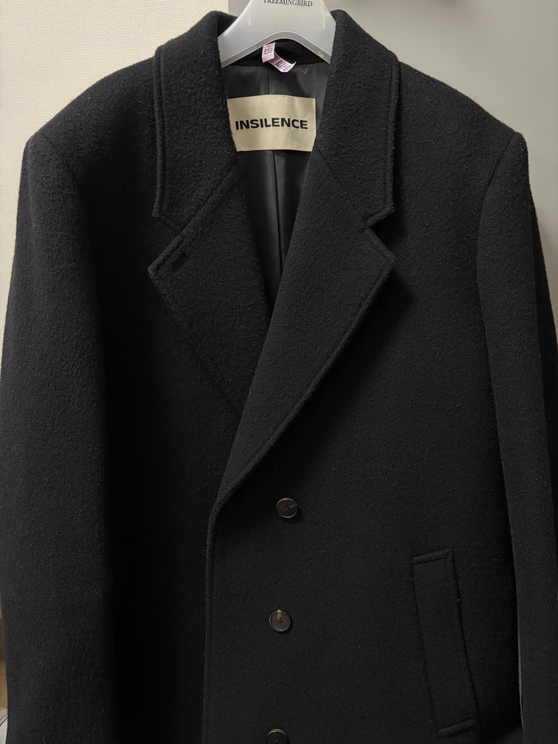 인사일런스 우먼 클래식 맥시 코트 블랙 상품이미지2