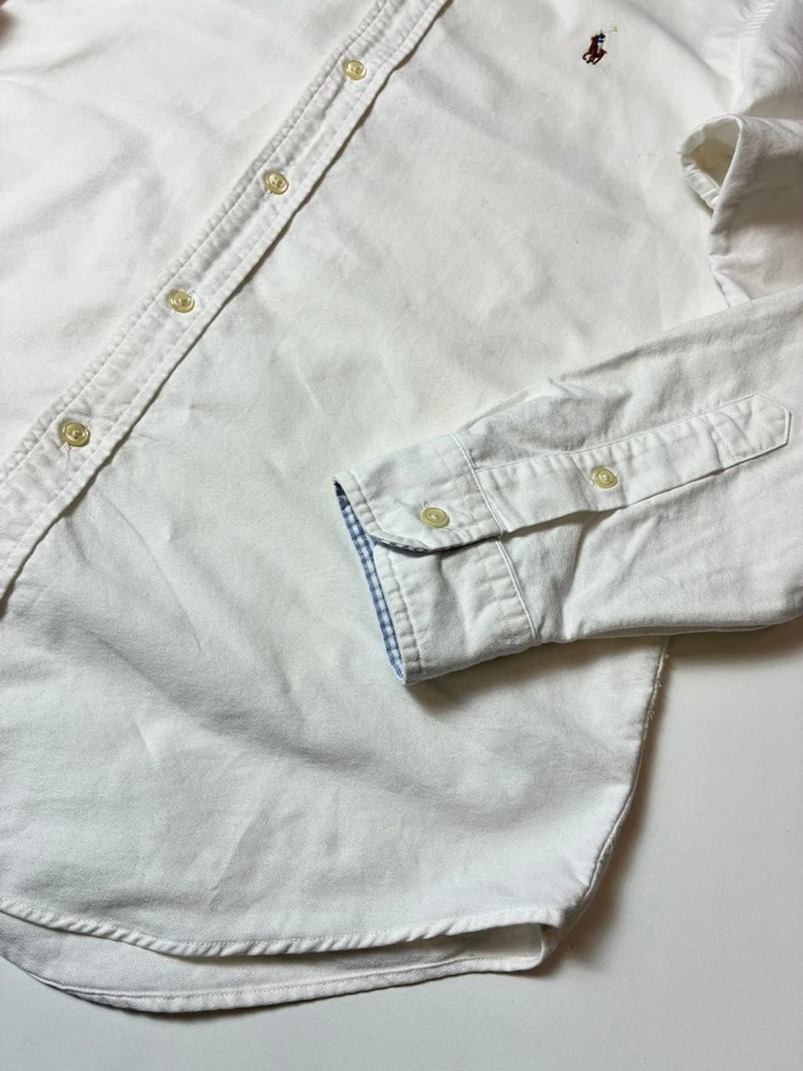 폴로 랄프로렌 옥스포드 자수 로고 화이트 셔츠 PN8089 상품이미지5