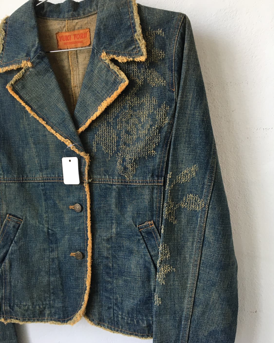 Flower point denim washing jacket 상품이미지4