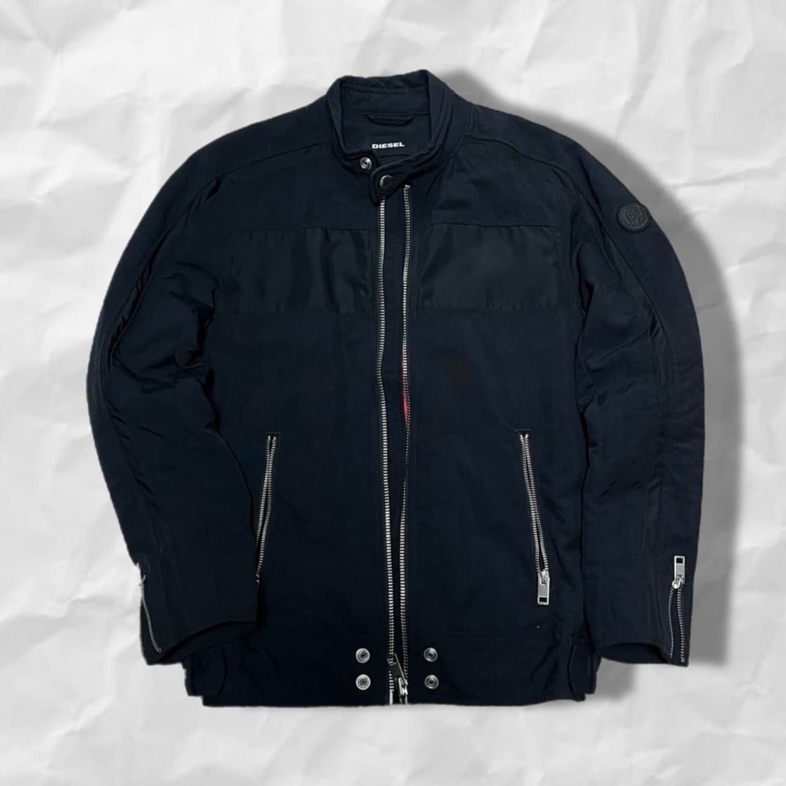 [무료배송](S)디젤 사이드 라인 나일론 바이커 자켓 상품이미지1