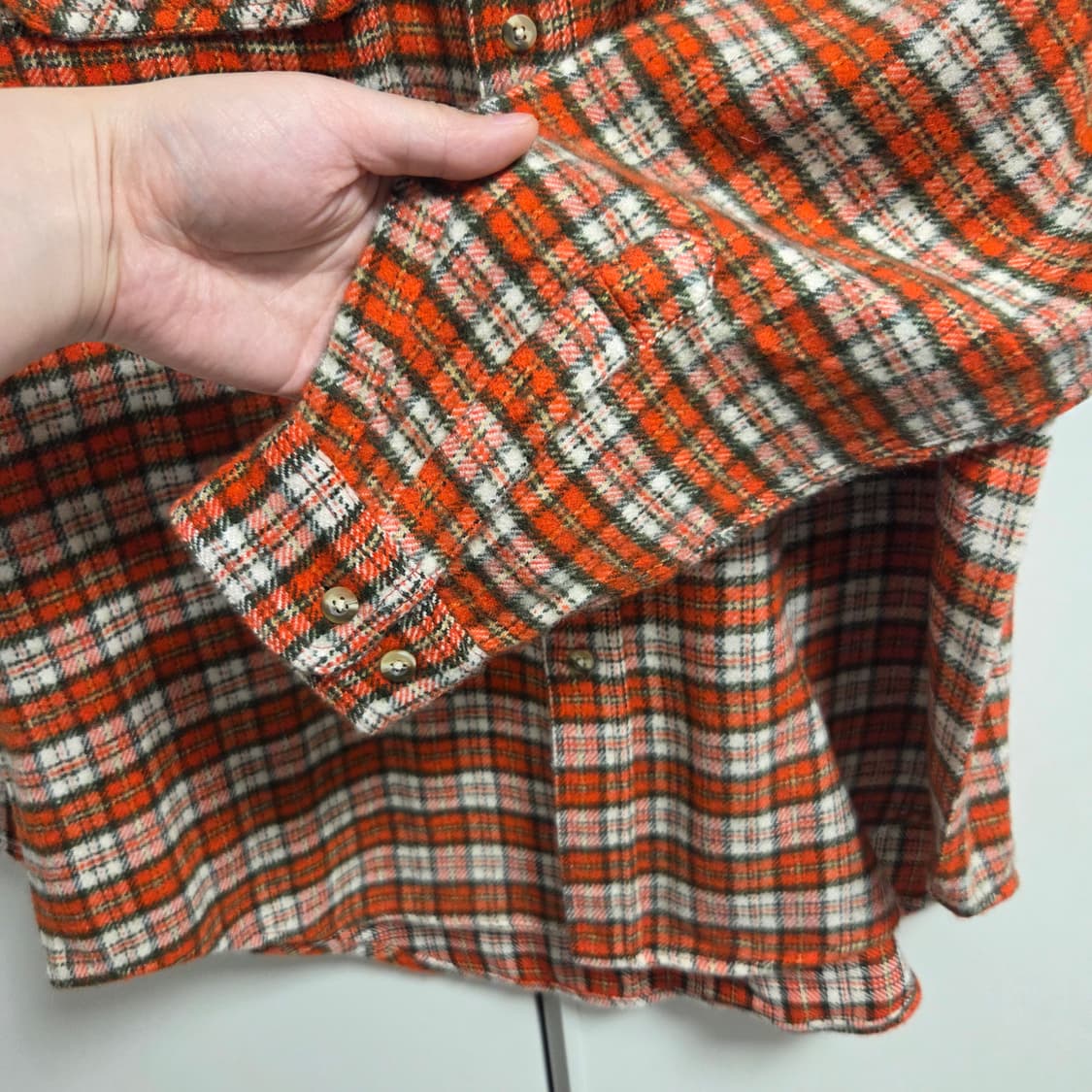 Passy 재팬 플란넬 체크 셔츠 L(100) 미사용 상품이미지5