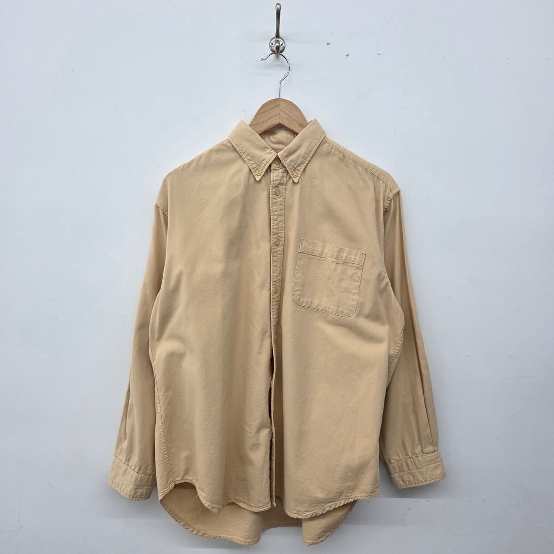 van 밴 베이지 면 긴팔 셔츠 남L 상품이미지1