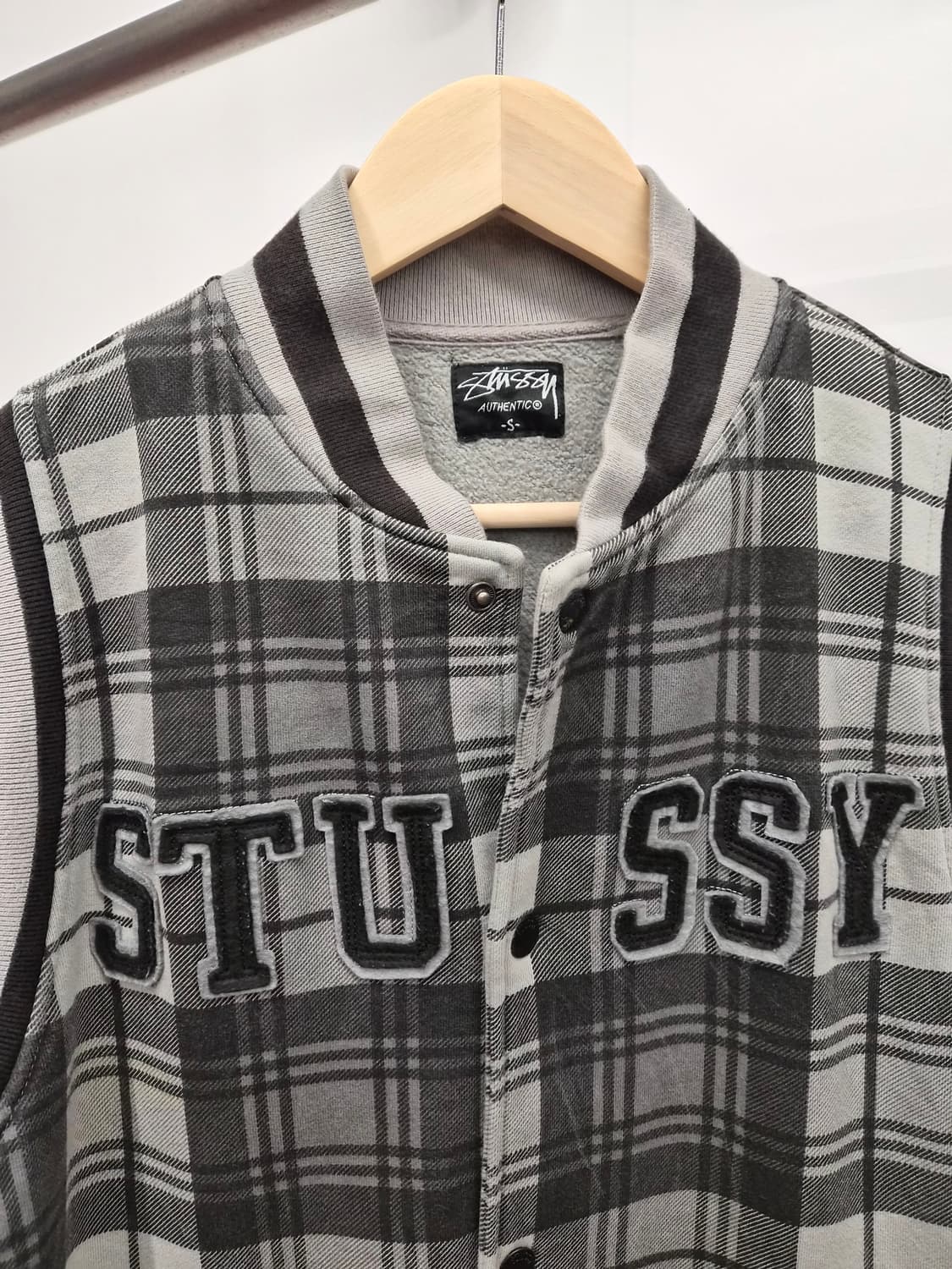 Stussy(스투시) 체크 패턴 버튼업 플리스 자켓 상품이미지2