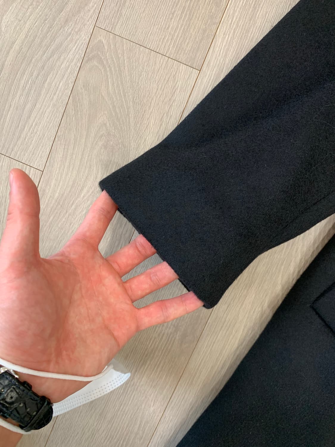 SAVAGE 블랙 더블 롱 코트 L 상품이미지4