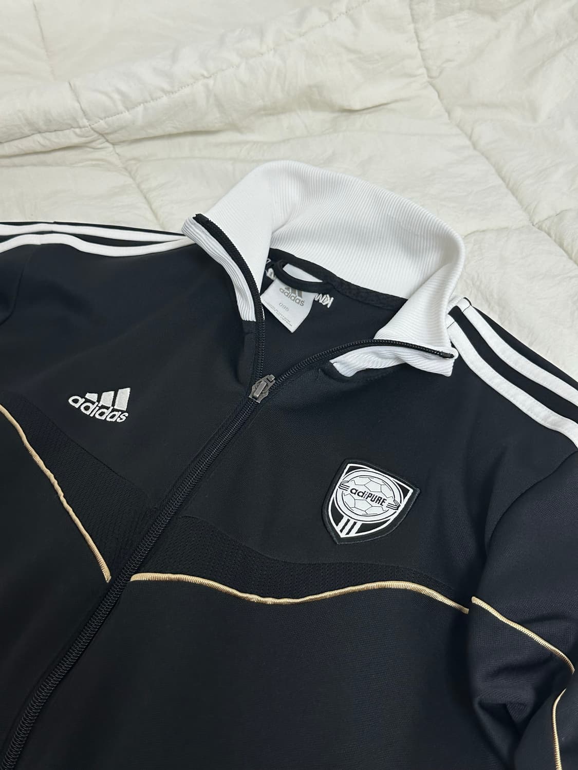 아디다스 삼선 트랙탑 져지 화이트 배색 미디움 상품이미지4