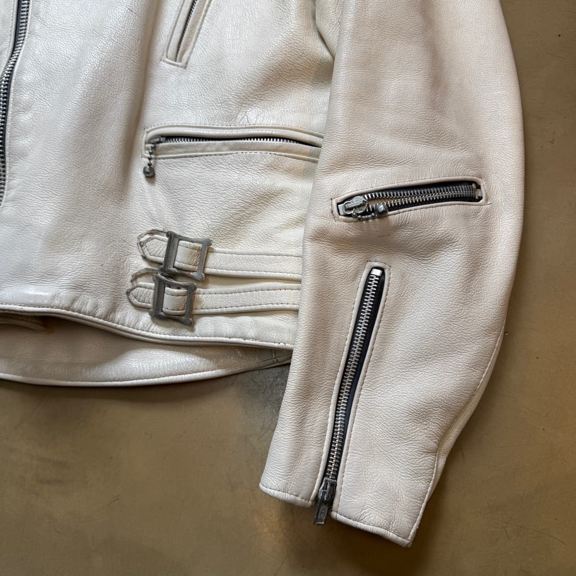 666 레더 영국생산 더블 라이더 레더 자켓  상품이미지4