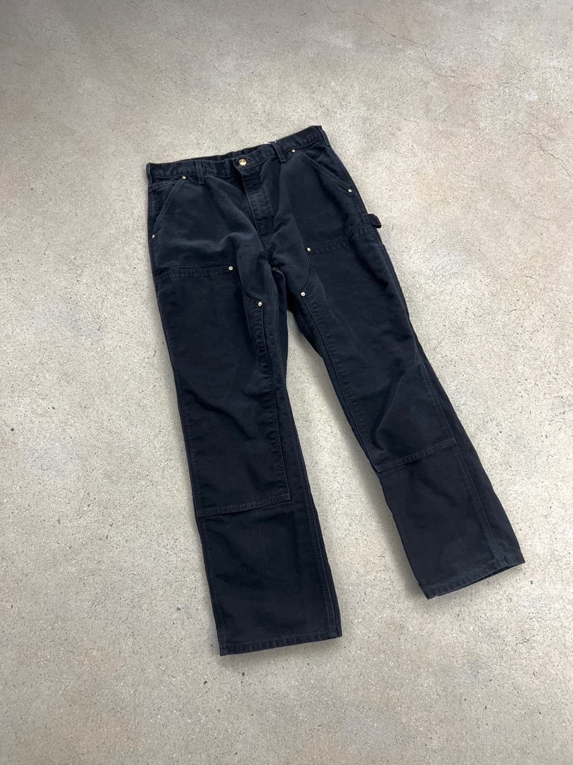 칼하트 블랙 더블니 팬츠 상품이미지3