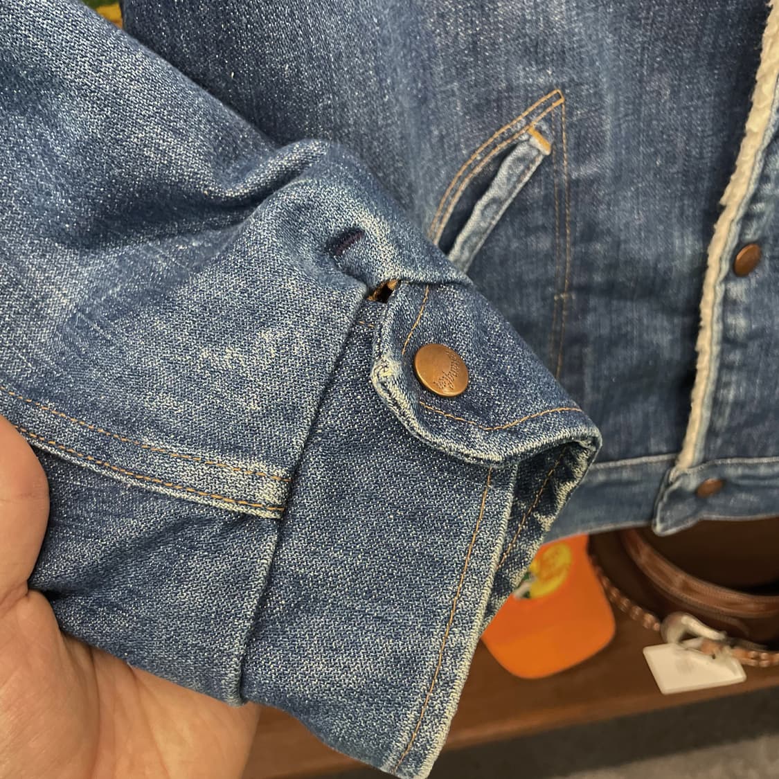 80s 랭글러 Made in USA 쉐르파 데님 자켓 상품이미지5