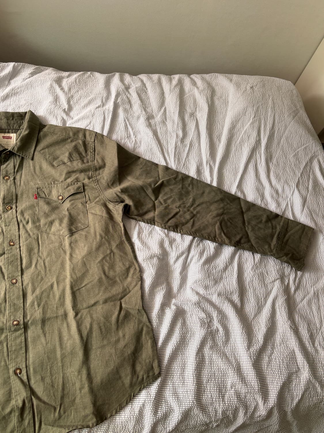 Levis Olive Western Shirt-웨스턴 디테일,빈티지무드 상품이미지3