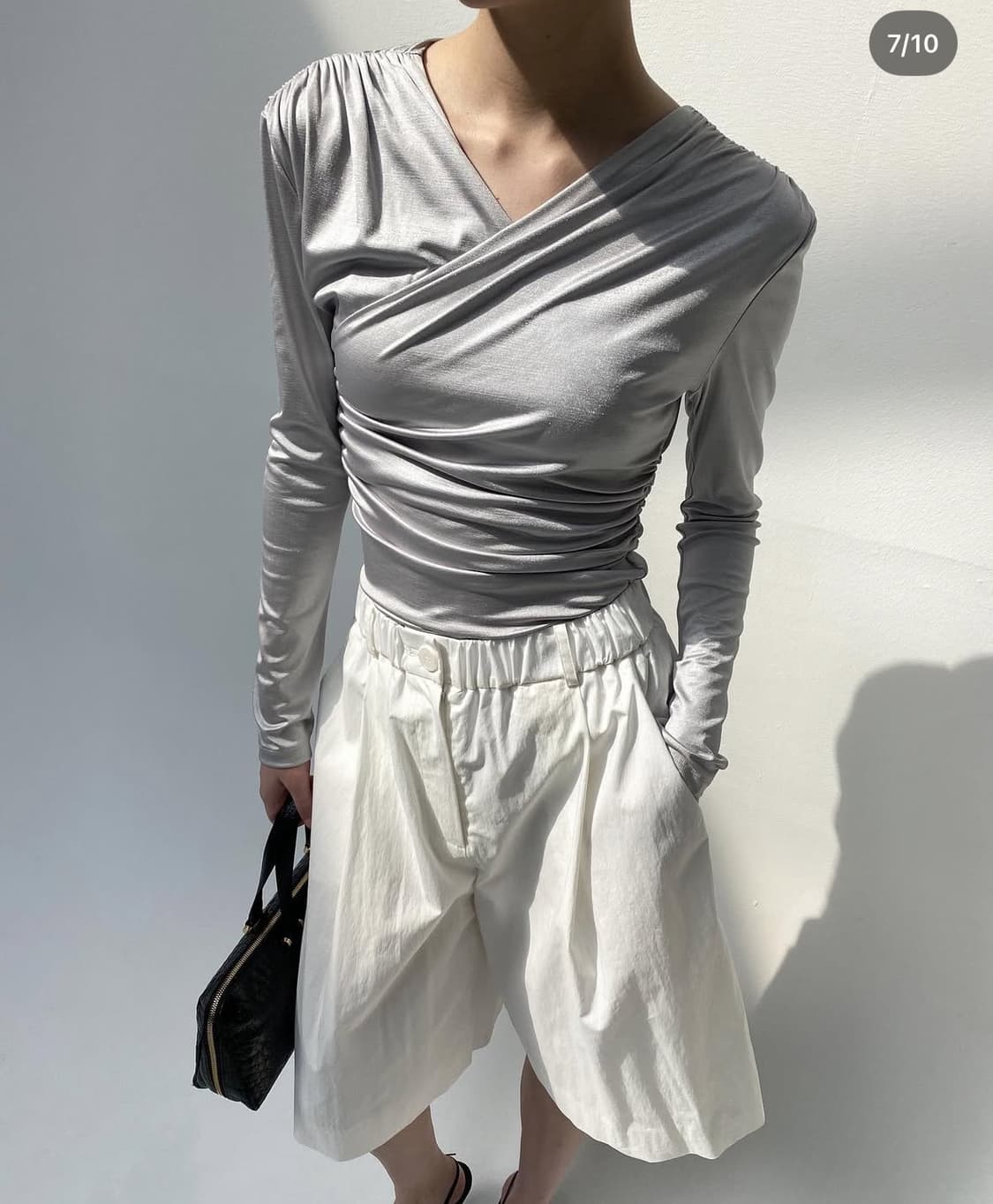 드래곤블루스 새틴저지탑 - 아이보리, 실버 상품이미지5