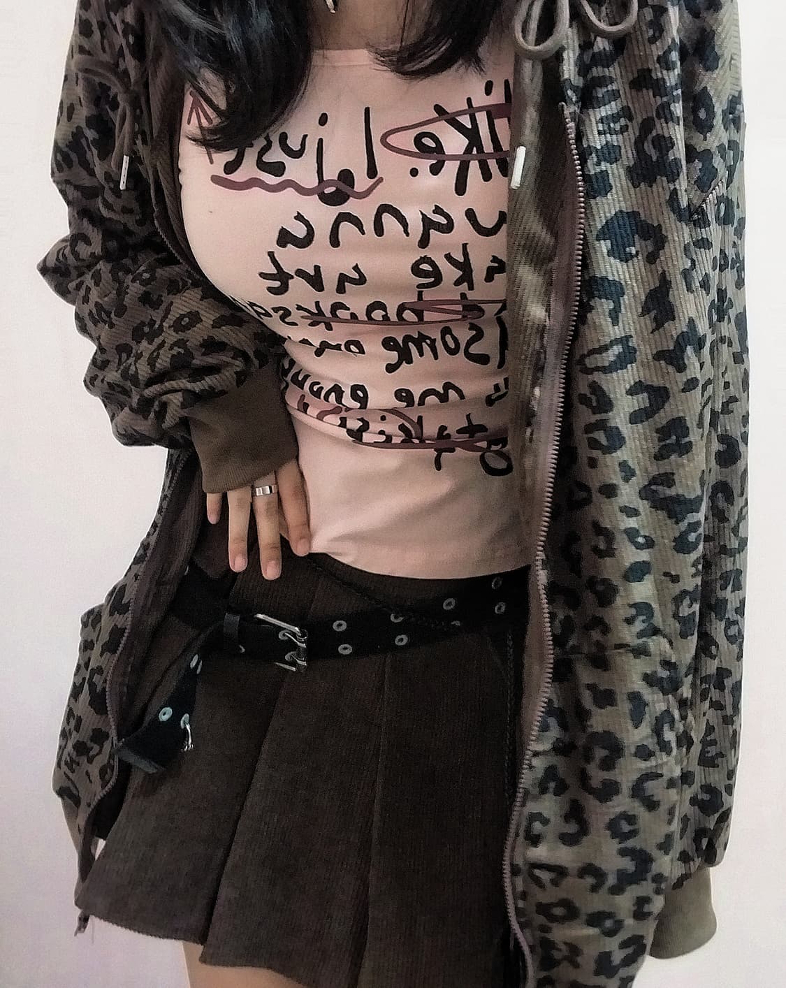 호피무늬 갸루후드🐆🔥 상품이미지4