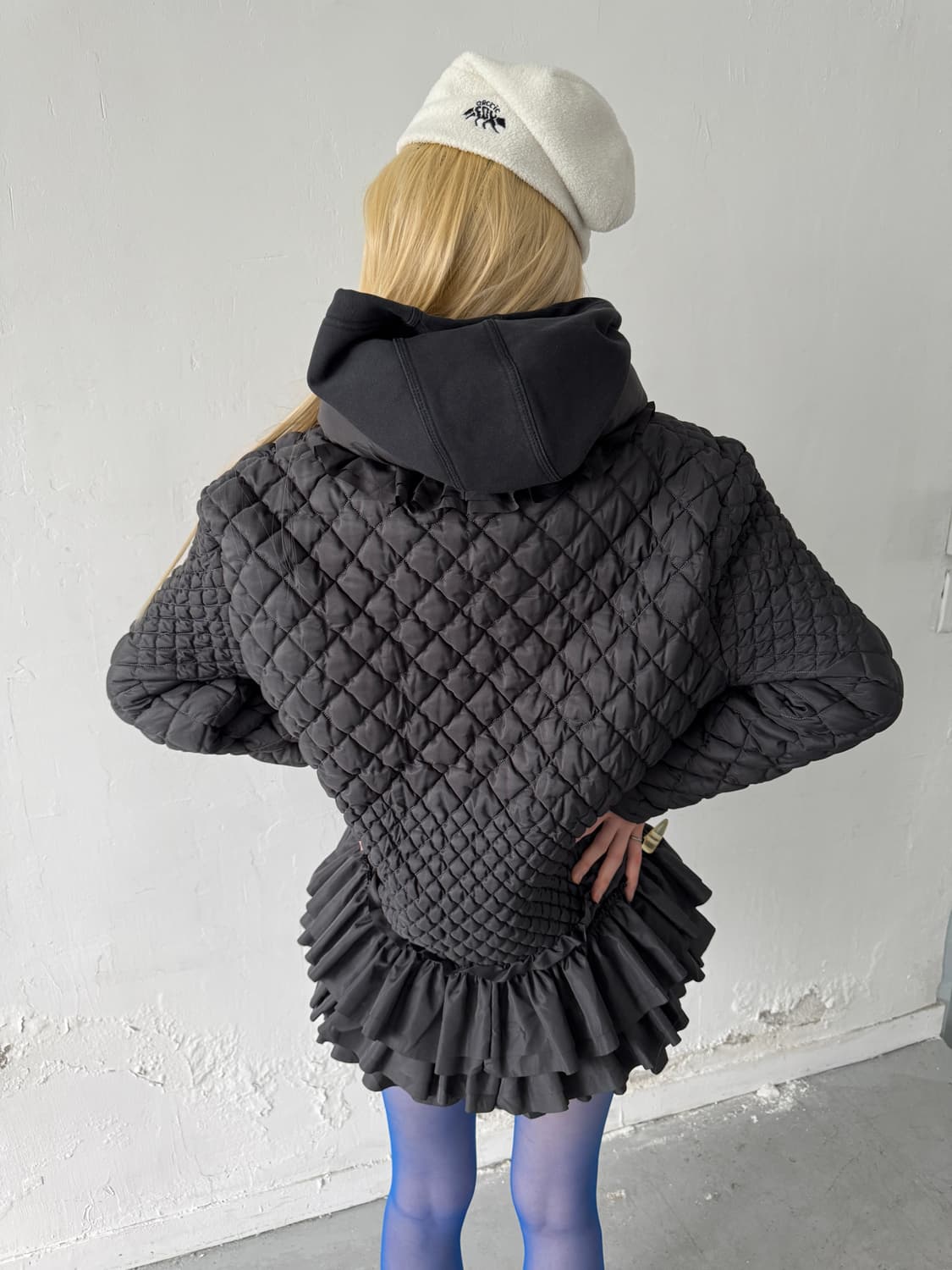Pompom ruffle padded jacket 상품이미지8