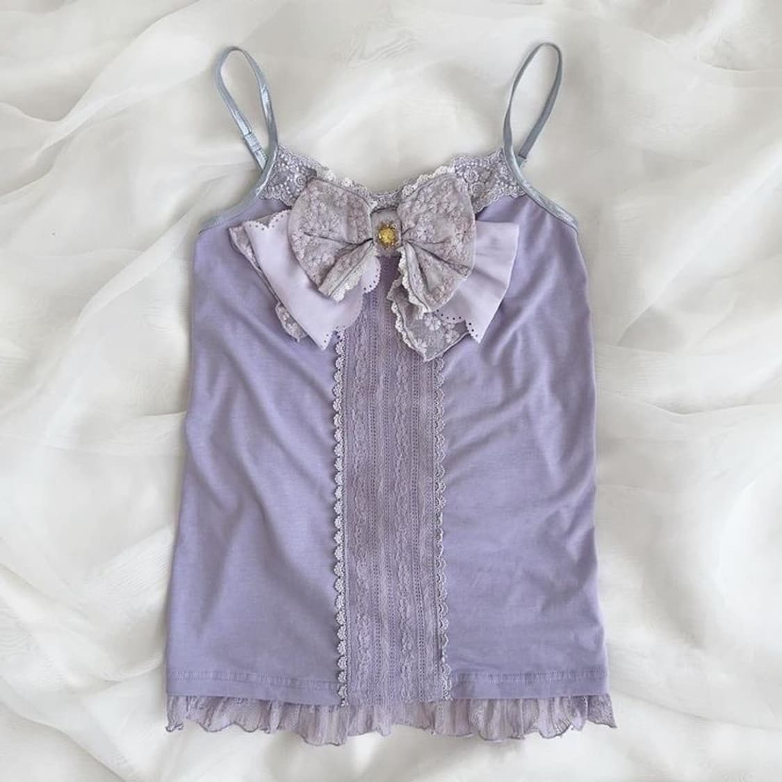 빈티지 엑시즈팜 히메갸루 리본 레이스 캐미솔 상품이미지2