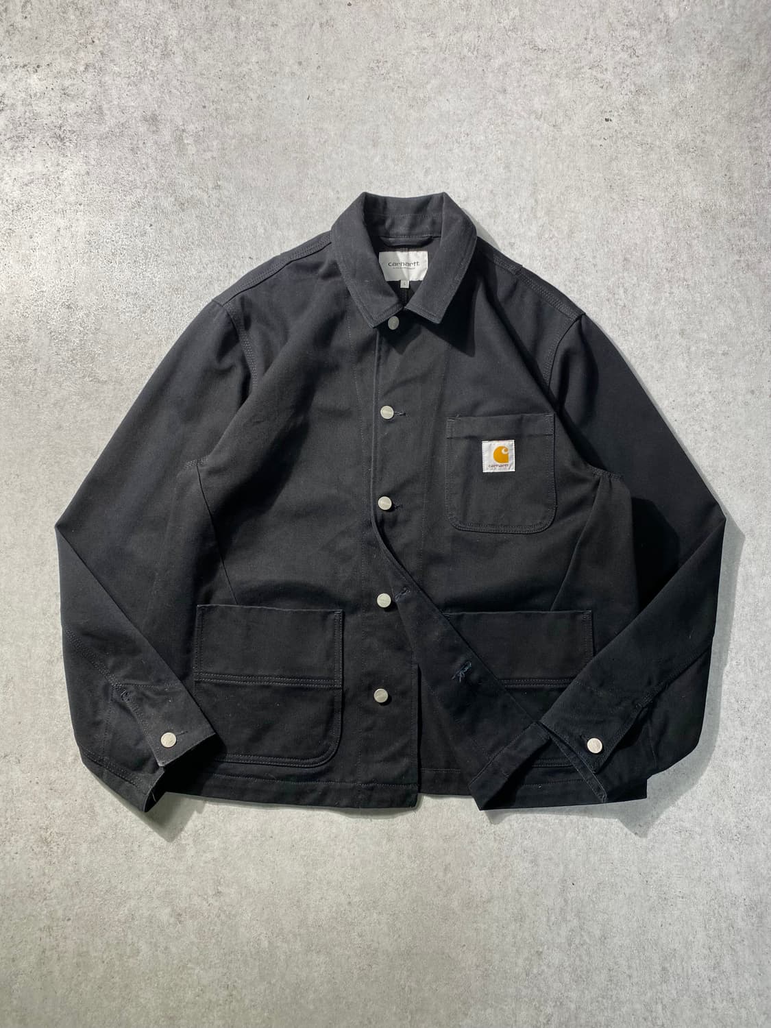 [L] Carhartt 칼하트 블랙 캔버스 초크자켓 상품이미지1