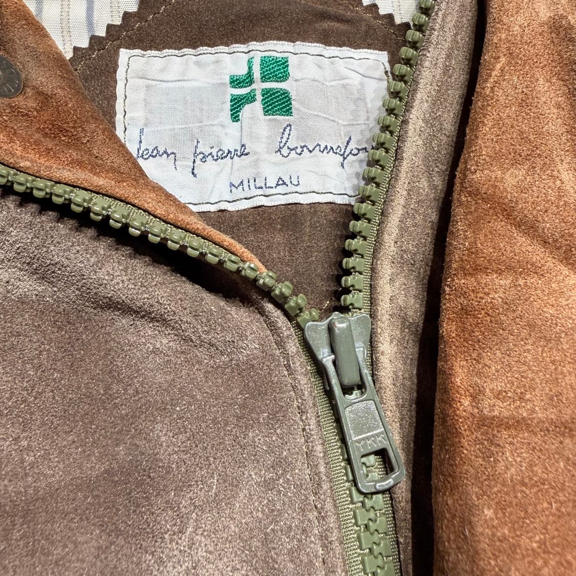 프렌치 빈티지 헤비 카우레더 누벅 A-2 자켓 XL 소가죽 상품이미지5