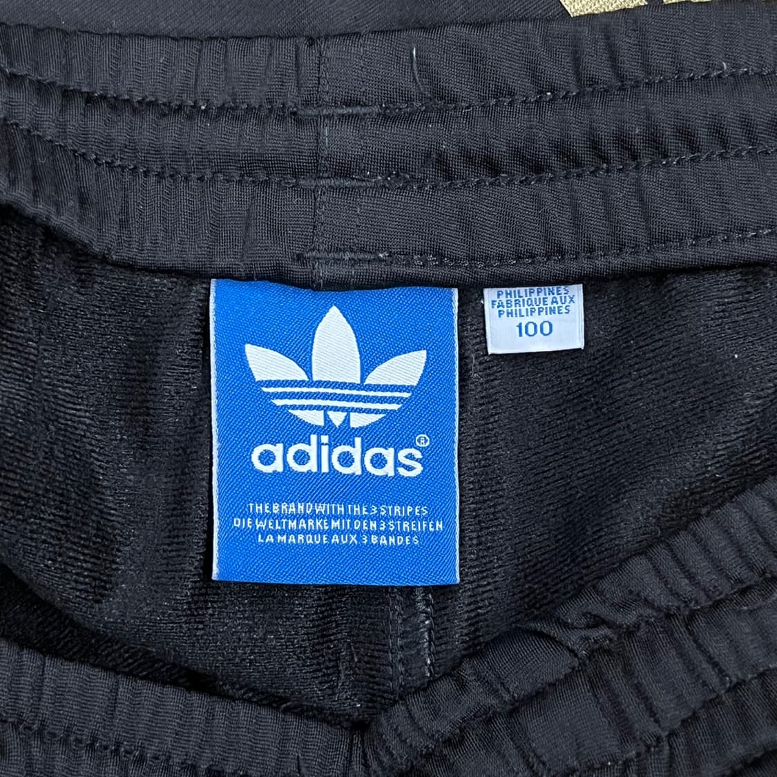 [정품/100] 아디다스 삼선 트레이닝 바지 블랙 골드 골검 b14 상품이미지4
