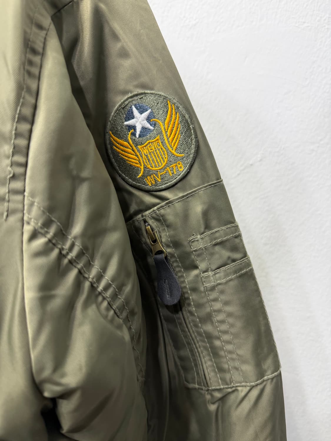 정품) USAIRFORCE 항공 MA-1 자켓 카키 XL 상품이미지4