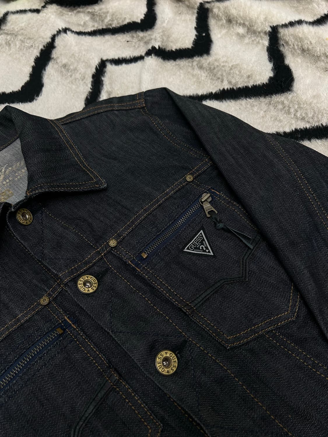 [M]게스 투포켓 데님 자켓/생지 상품이미지1