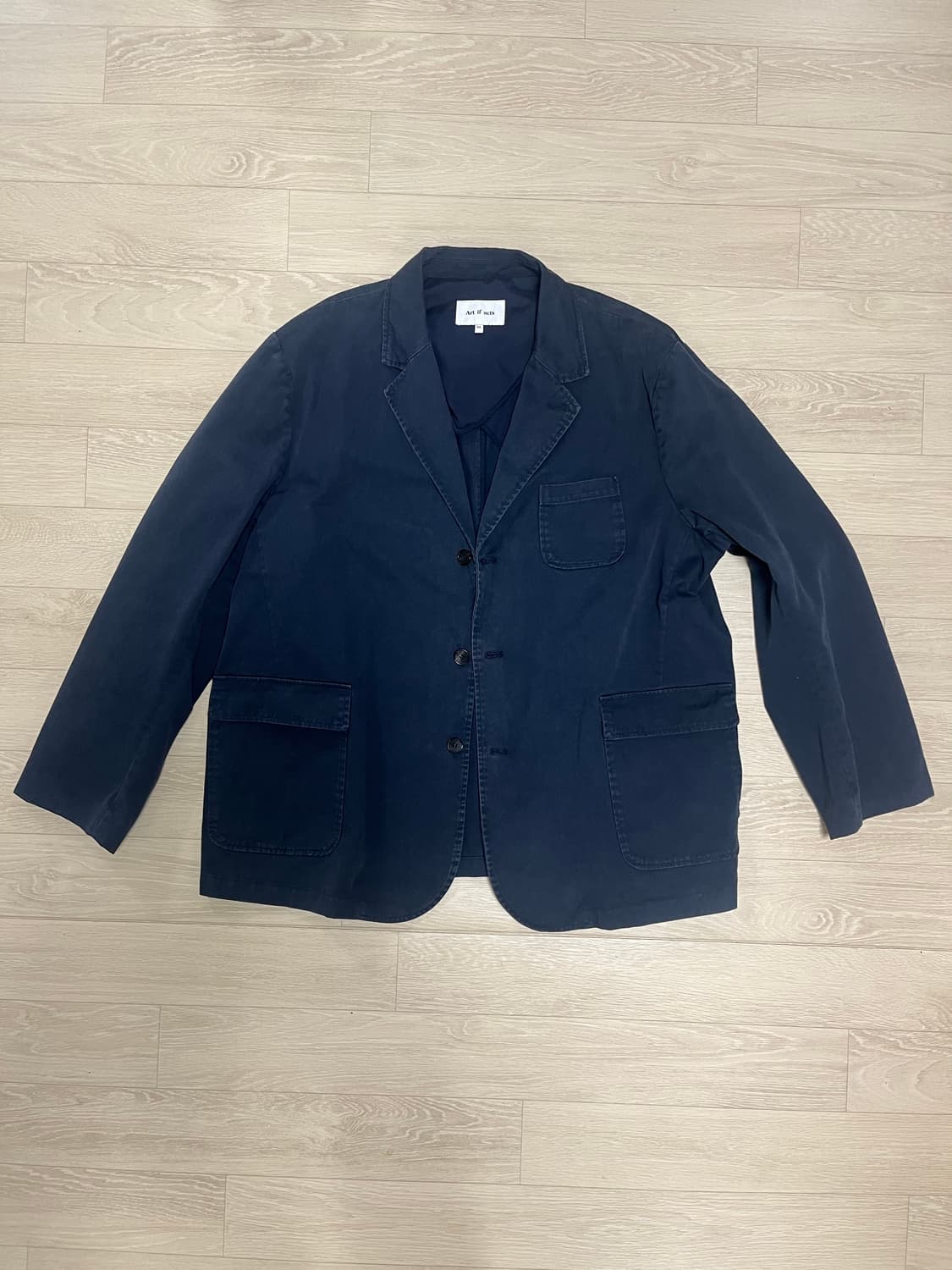 아트이츠액츠 워시드 블레이저 다크네이비 상품이미지1
