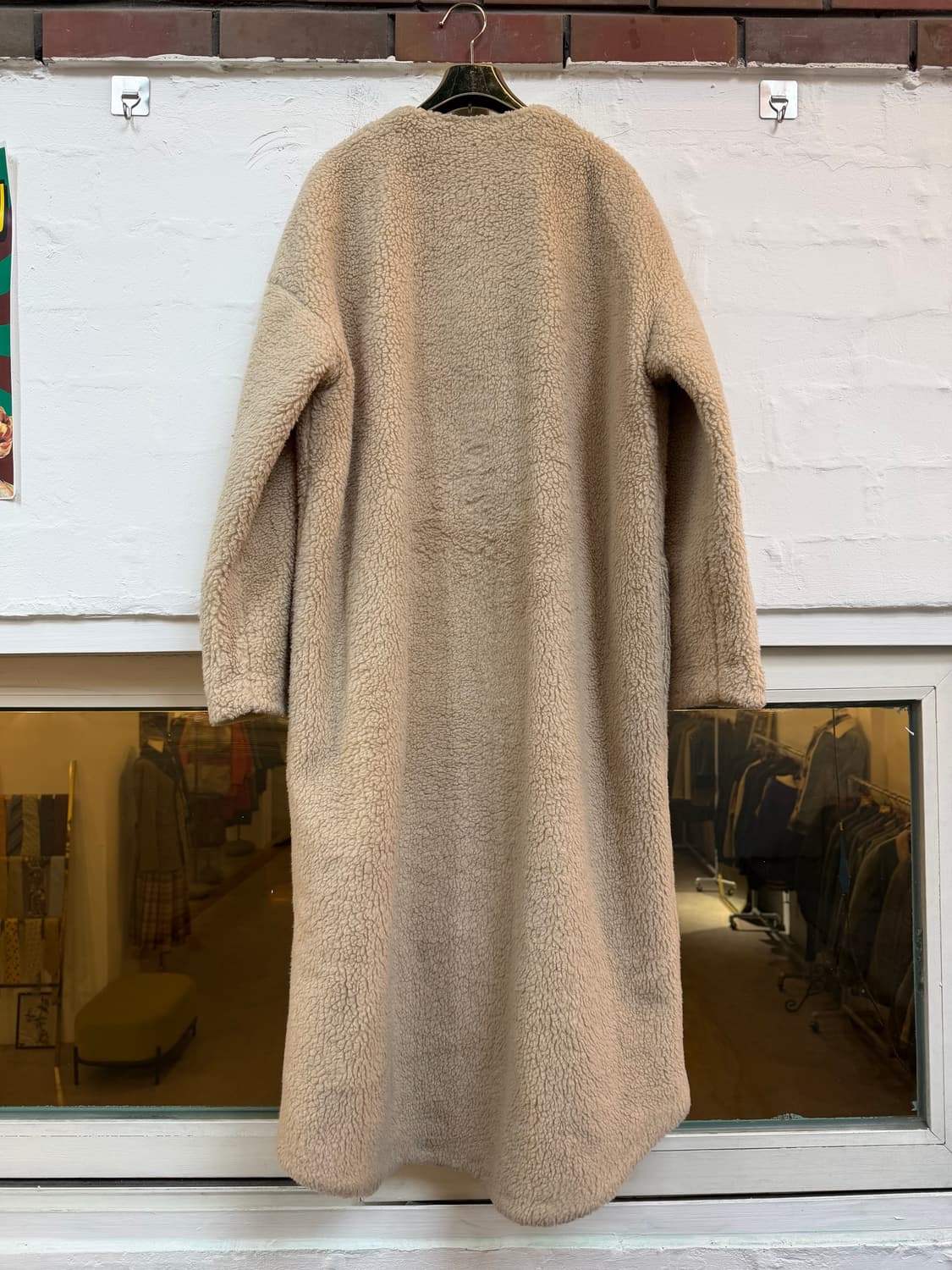 Carin wester 칼라리스 베이지 울 혼방 퍼 코트 XS 상품이미지10