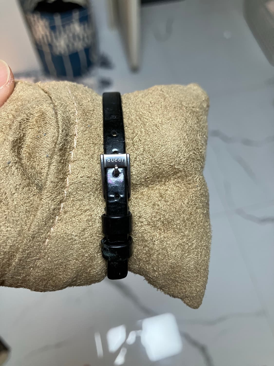 구찌 정품 3900L 슬림 스트랩 블랙 손목시계 상품이미지4