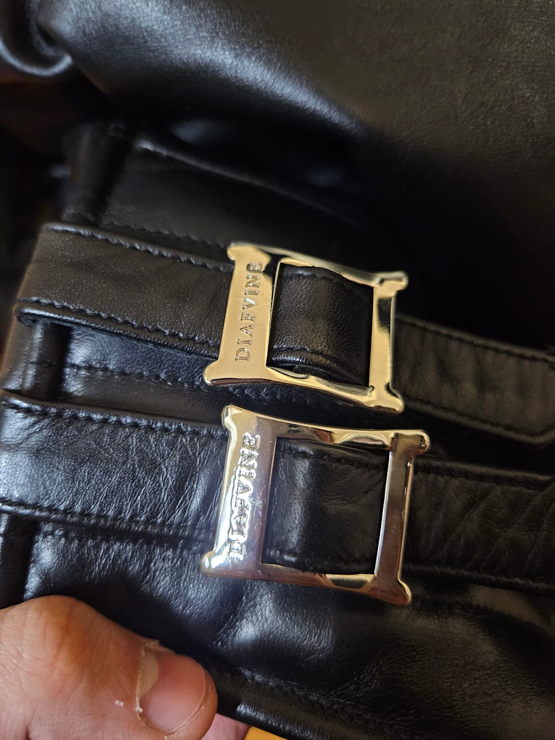 95 M) 디아프바인 라이트닝 Type1 무스탕 가죽자켓 상품이미지8