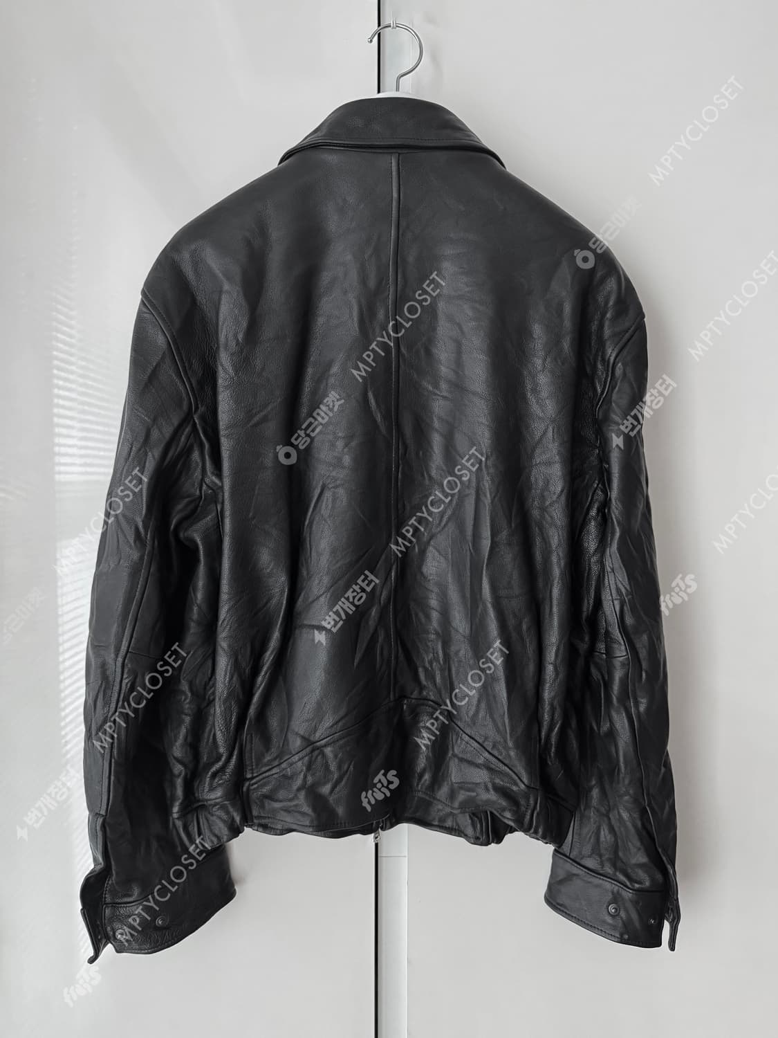 [3] 포터리 고트레더 자켓 블랙 상품이미지2