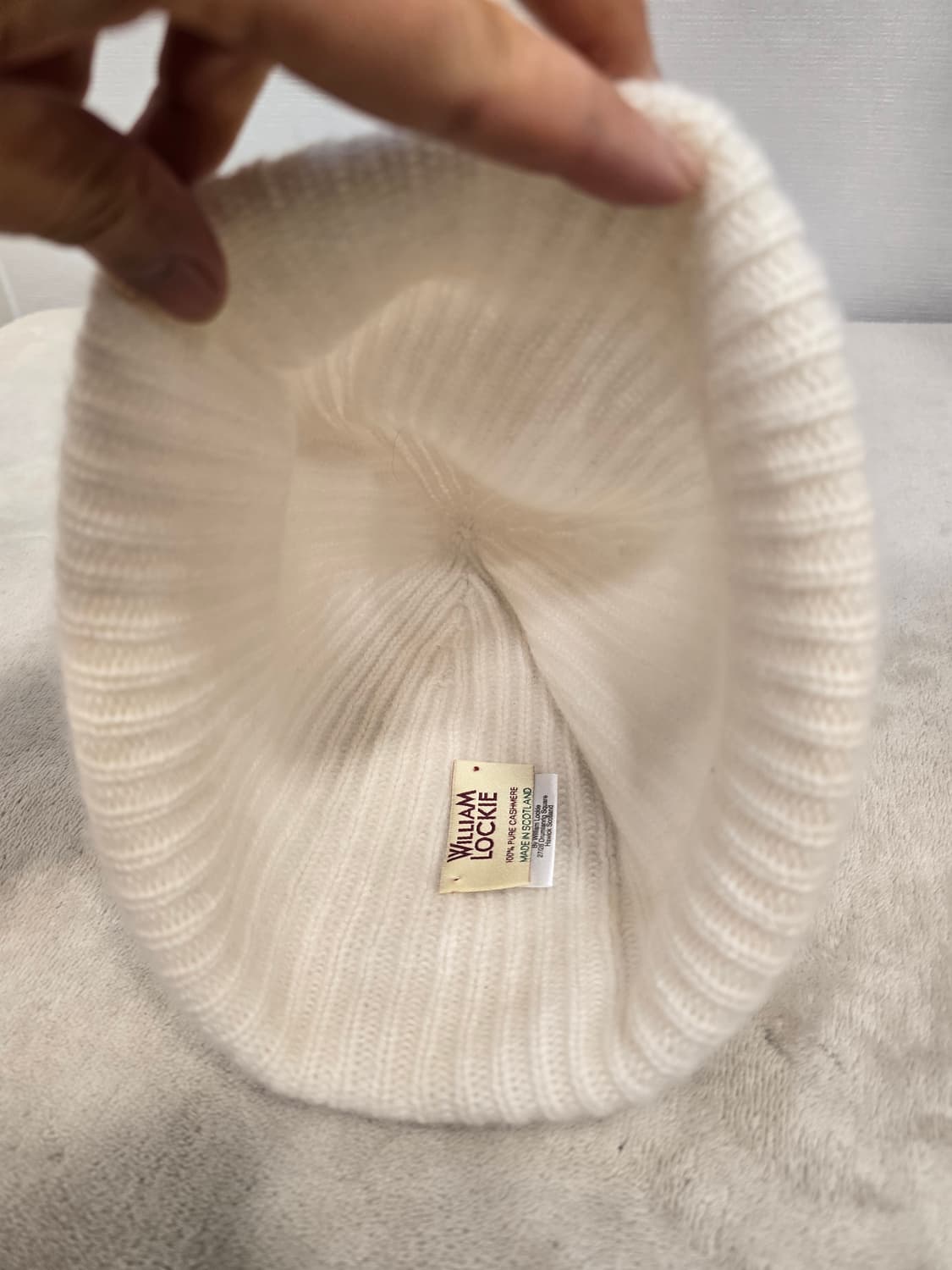 윌리엄 로키 퓨어 캐시미어 비니 아이보리 상품이미지3