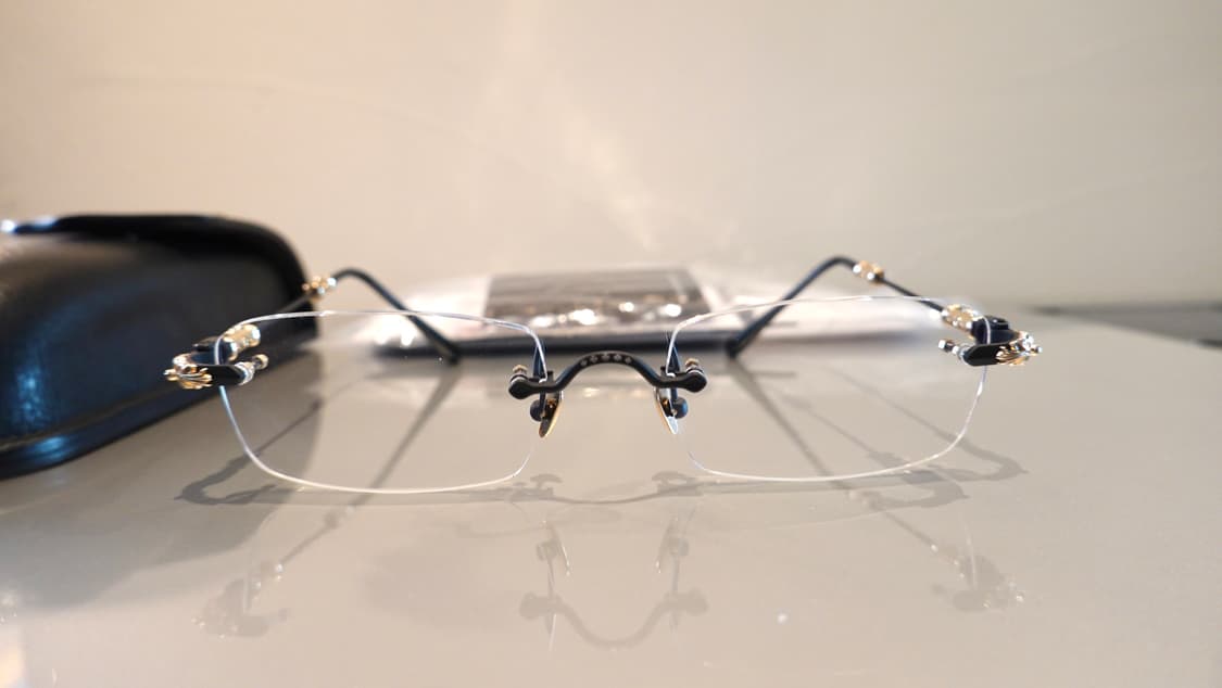 크롬하츠 필스3  블랙/골드 MBK/18KGP 무테안경 상품이미지5