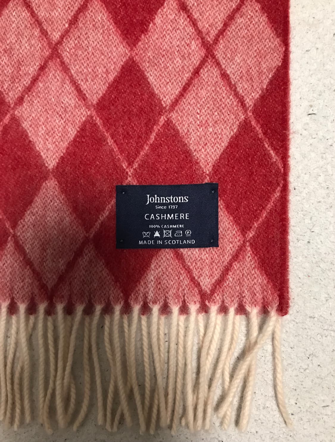 [존스톤스] 캐시미어 아가일 머플러 상품이미지2