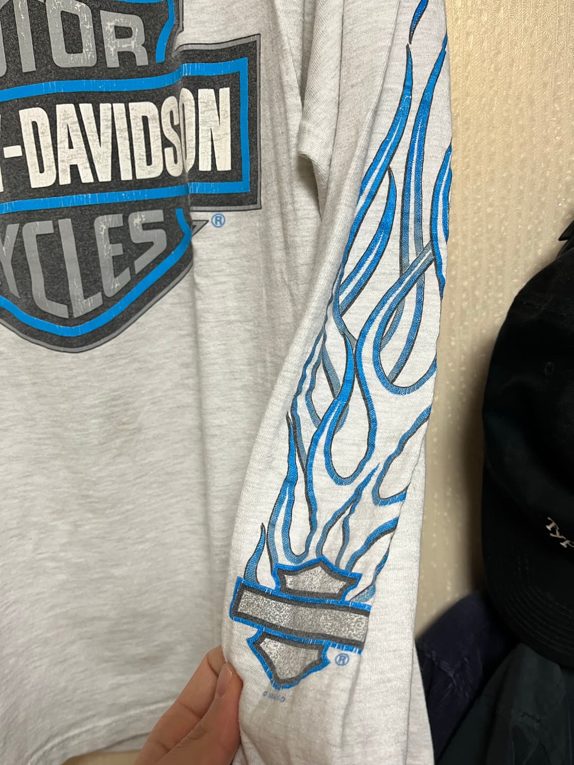 (크리스티안스타크 착용) 1996 할리데이비슨 플레임 롱슬리브 M 판매 상품이미지3