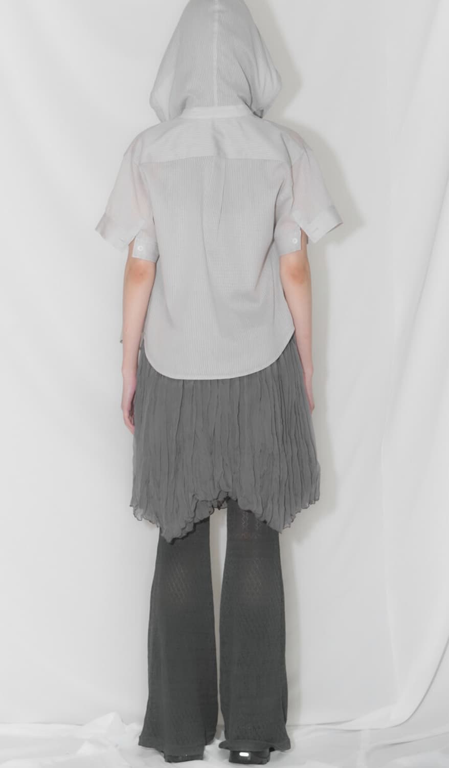 TENSEDANCE Eyelet boot-cut pants_charcoa 상품이미지1