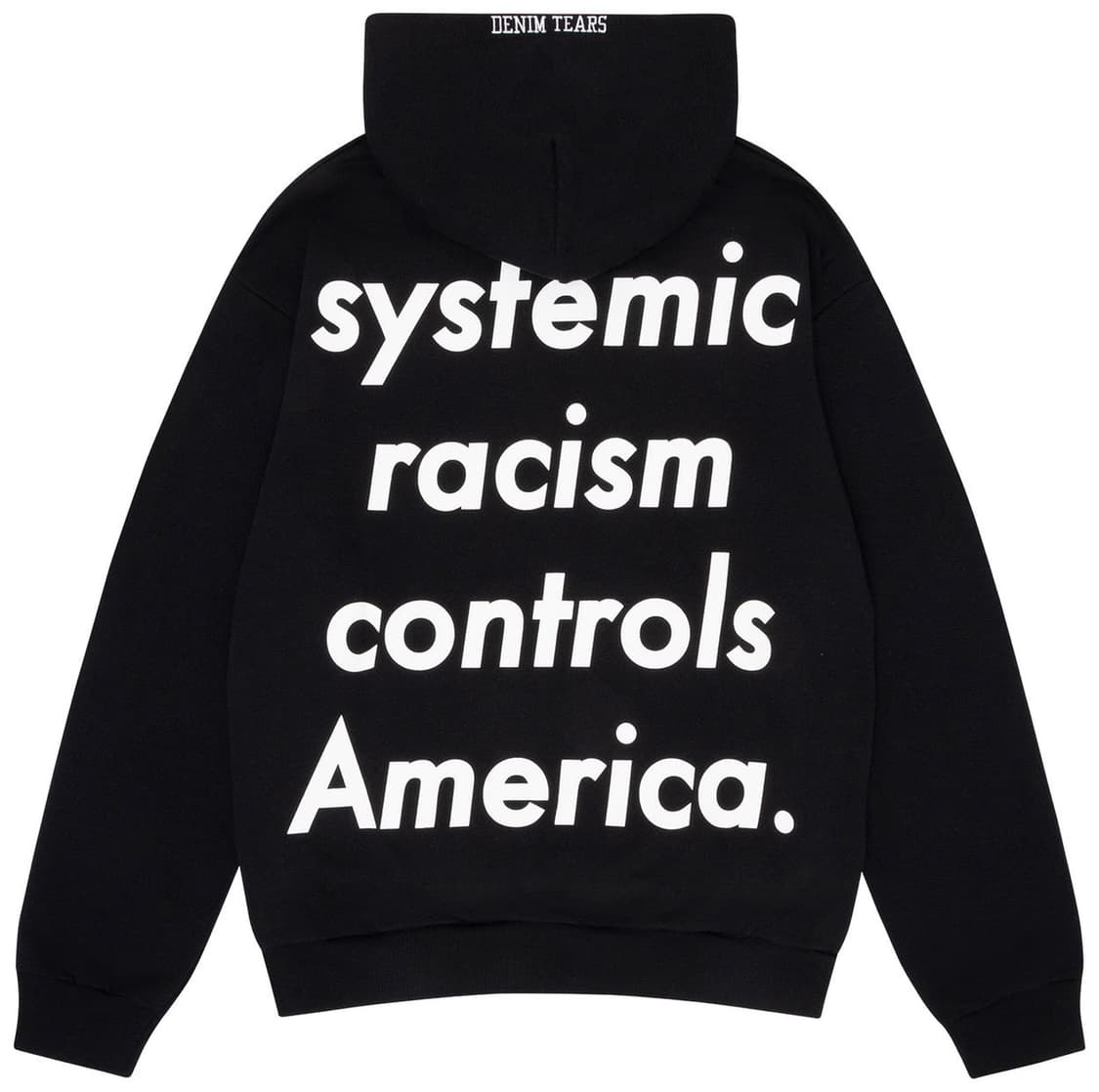 데님티어스 racism 후드 블랙 상품이미지1