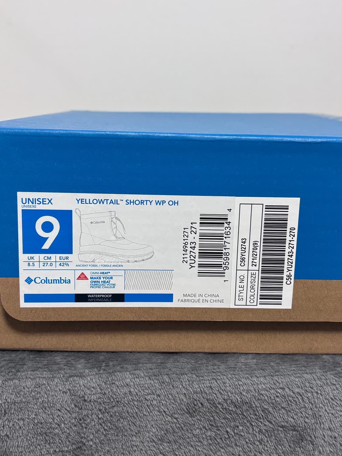 새상품) 270 컬럼비아 옐로테일 쇼티 방수 방한 부츠 상품이미지9