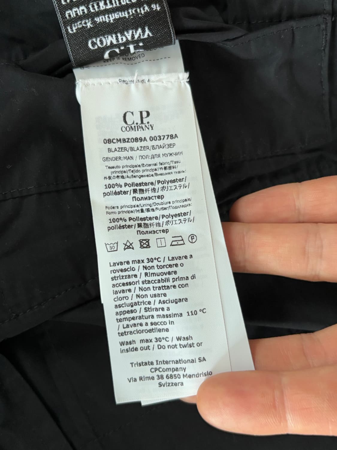 C.P.company 씨피컴퍼니 블랙컬러 렌즈 블레이저 자켓 상품이미지6