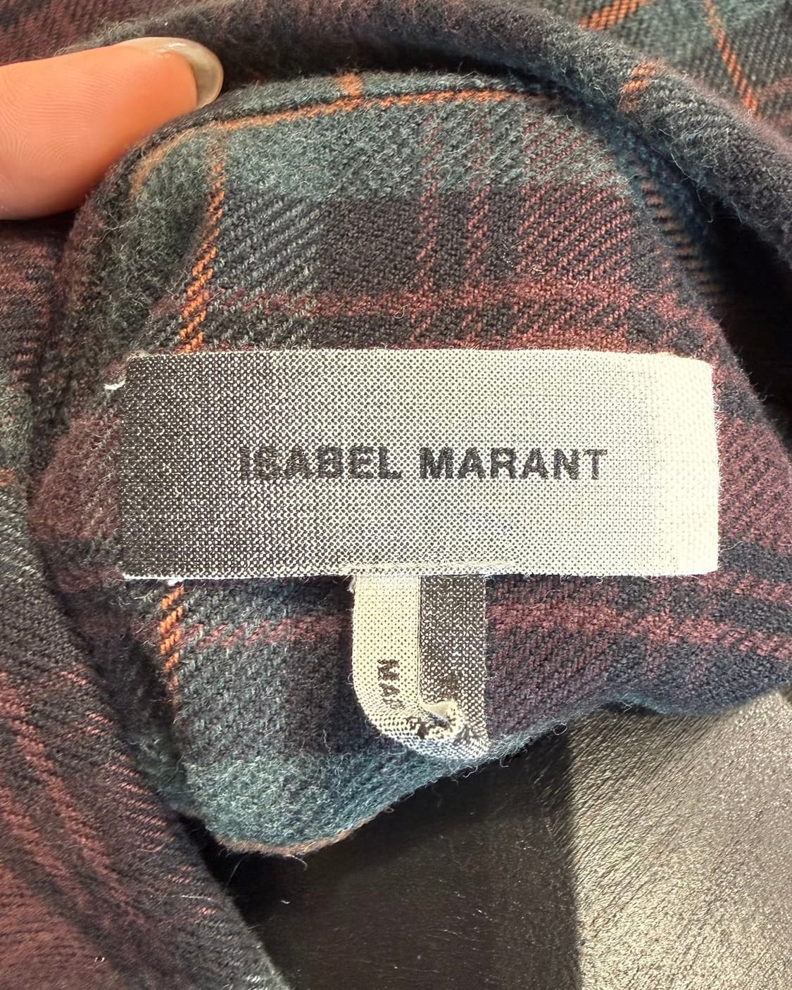 이자벨마랑 버건디 플란넬 체크 셔츠  상품이미지8