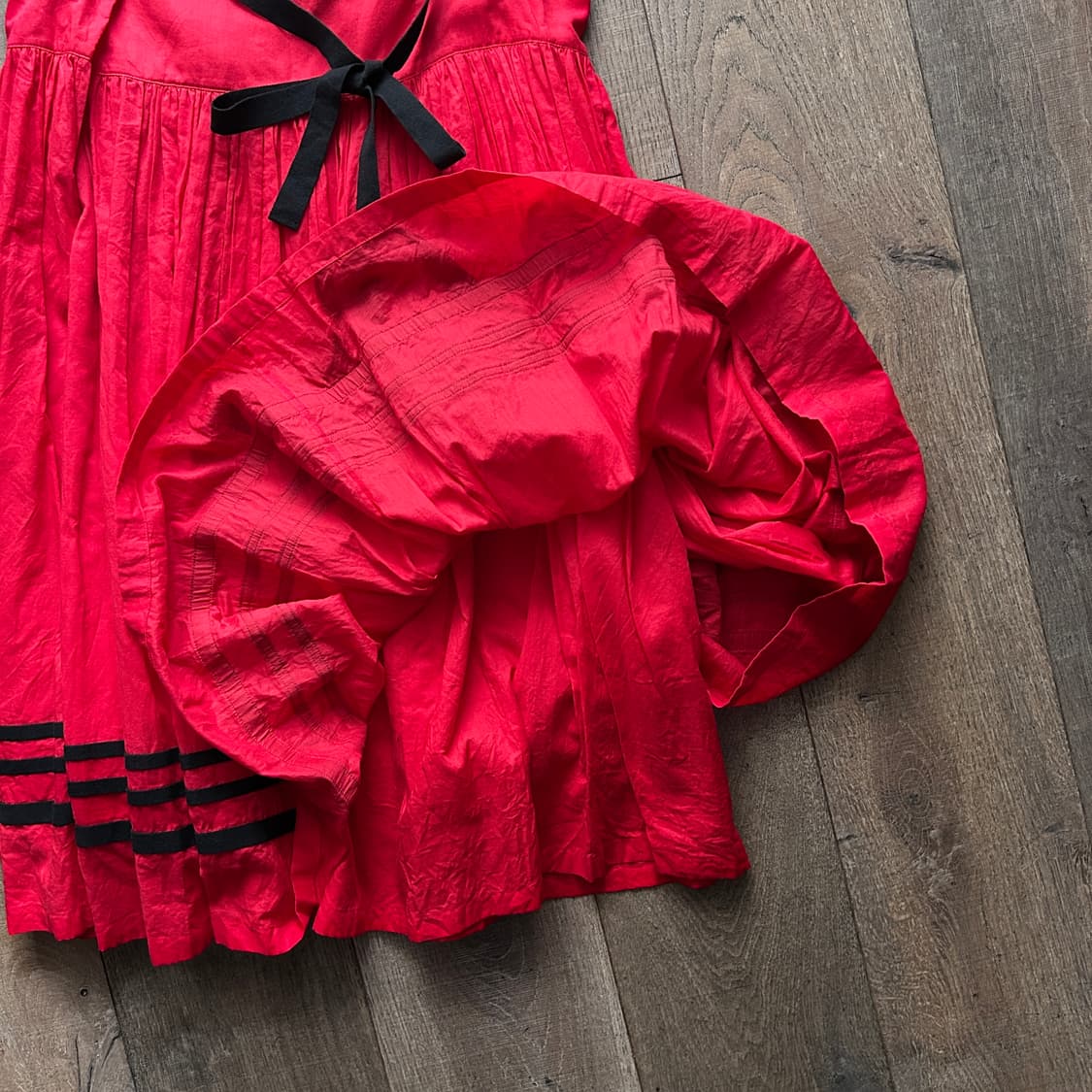 Red Shirring Wrap Ribbon Skirt 상품이미지6