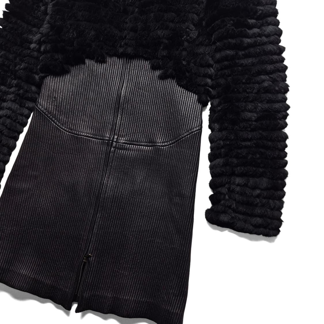 [S] 엠포리오 아르마니 퍼 레더 믹스 롱자켓 상품이미지5