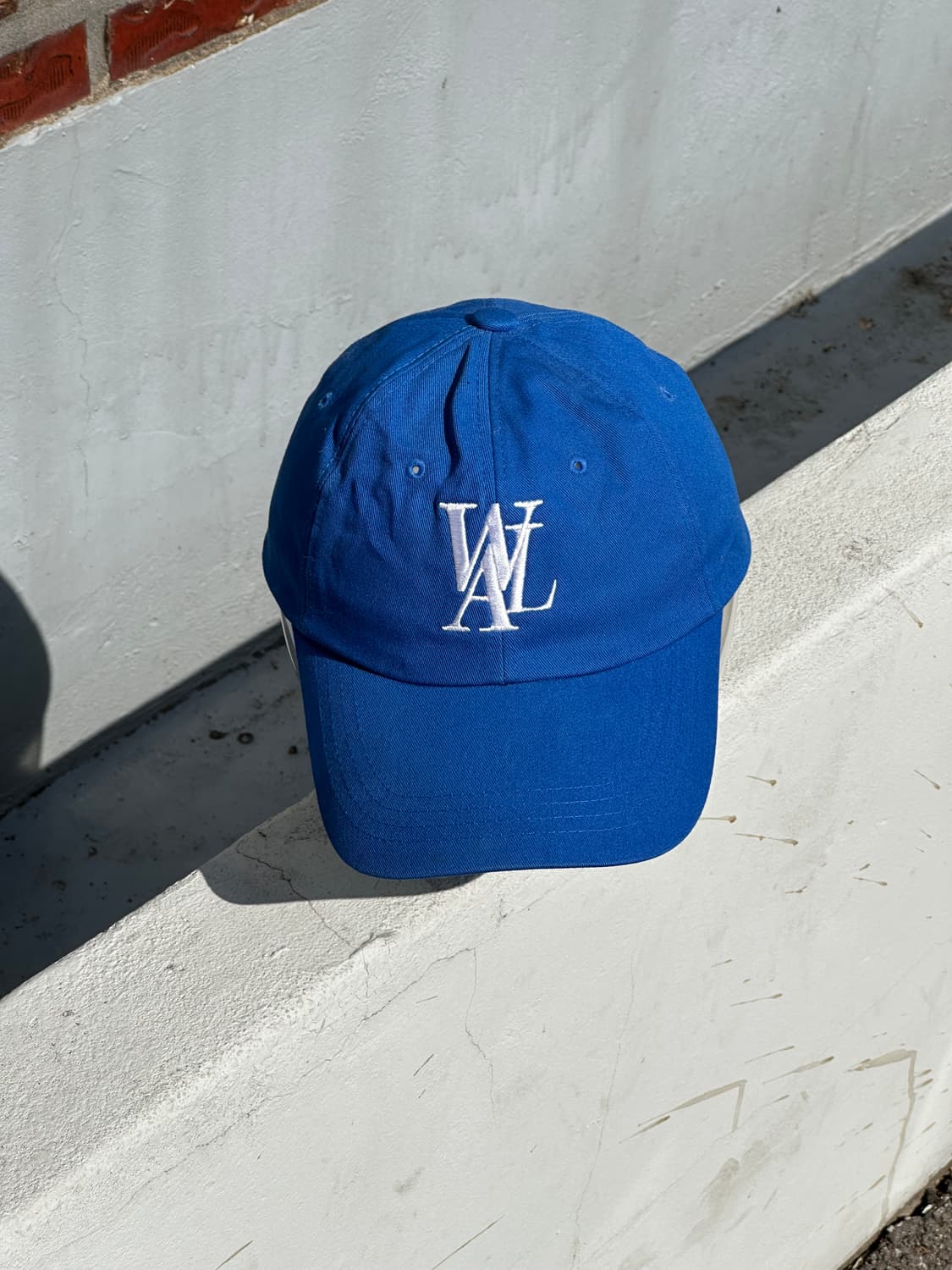 [F] 우알롱 로고 블루 볼캡 모자 상품이미지1