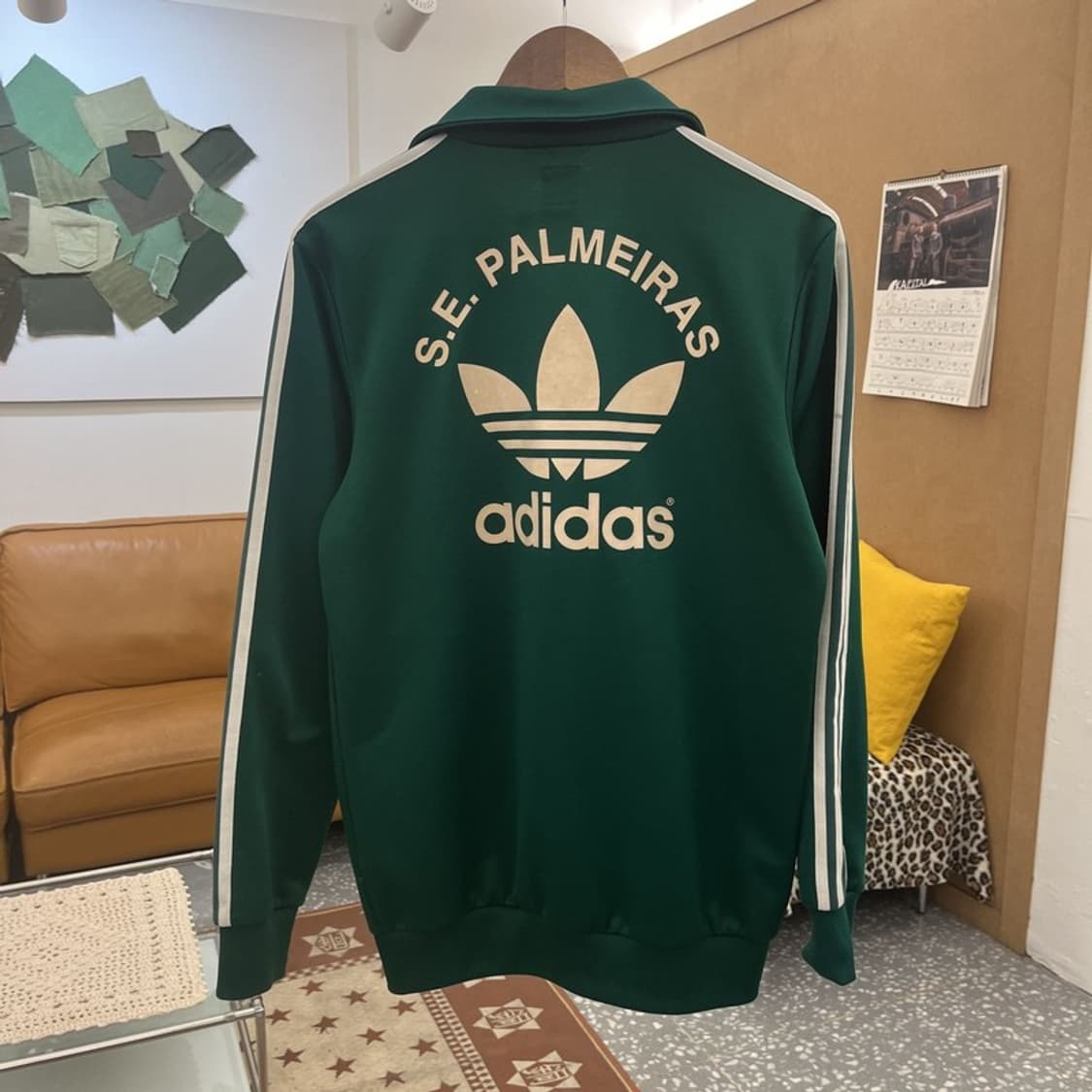 아디다스 팔메이라스 올드스쿨 빅로고 딥그린 져지 집업 95 C10453 상품이미지4