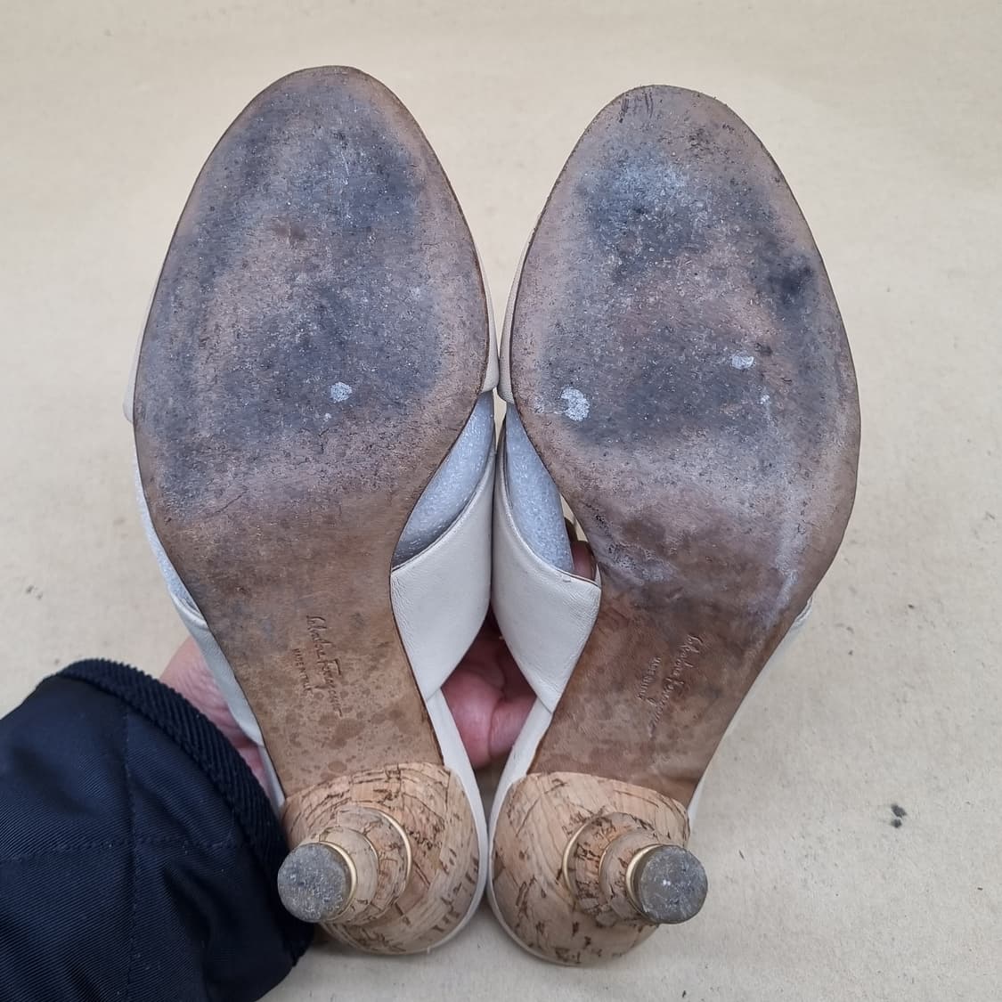 페라가모 여성 힐 슬리퍼 6C 230 굽9.5 상품이미지3