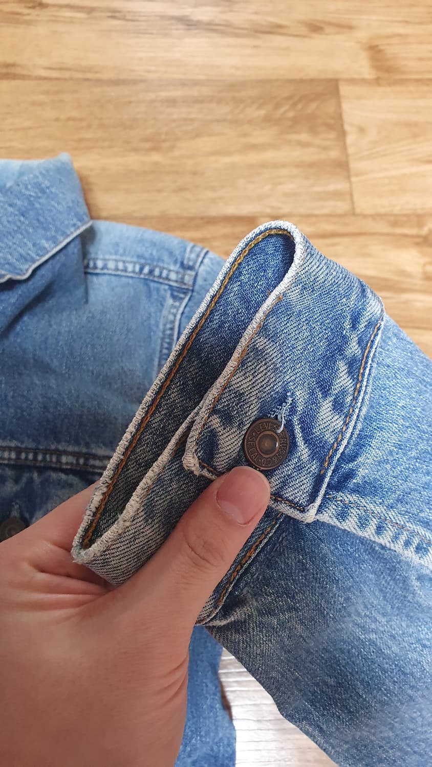 90s 리바이스 청자켓 70503 made in italy 상품이미지4