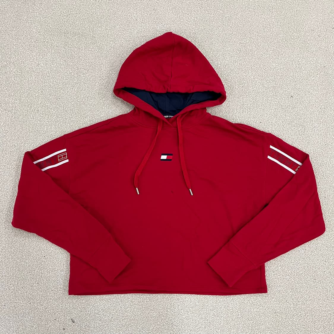 S 타미힐피거 올드스쿨 크롭 후드티 0123M 상품이미지1