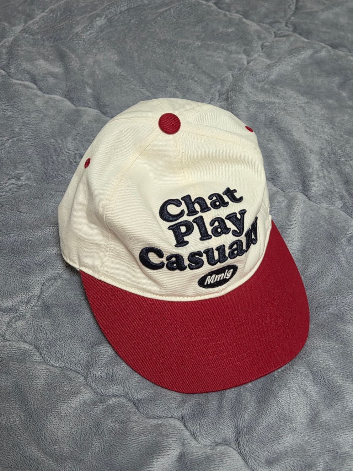 [F] Mmlg Chat Play Casual 볼캡 아이보리/레드 상품이미지1